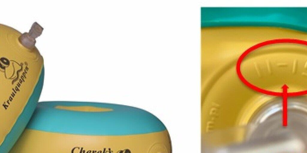 Ihnen kann die Luft ausgehen: Die zurückgerufenen Schwimmflügel "Cherek's Kraulquappen".