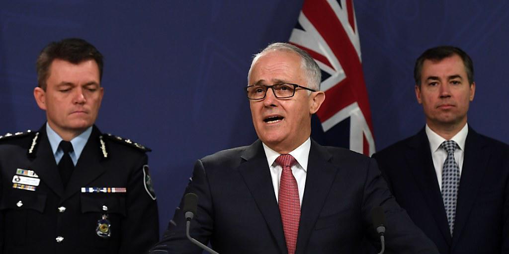 Der australische Regierungschef Malcolm Turnbull sprach am Sonntag vor den Medien davon, dass Sicherheitskräfte mit Razzien in Sydney einen geplanten Terroranschlag vereitelt hätten.