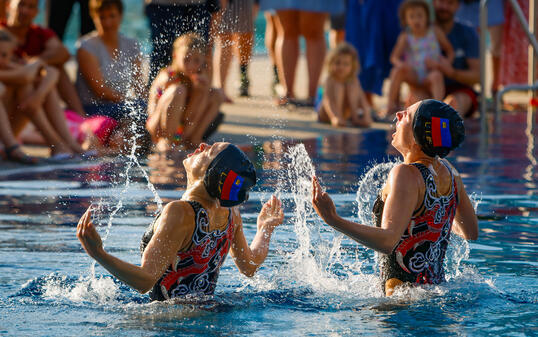 Liechtenstein Vaduz Olympia Tokio 2020 Synchronschwimmen Lara Mechnig Marluce Schierscher