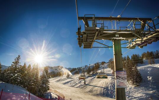 Winter im Skigebiet Malbun