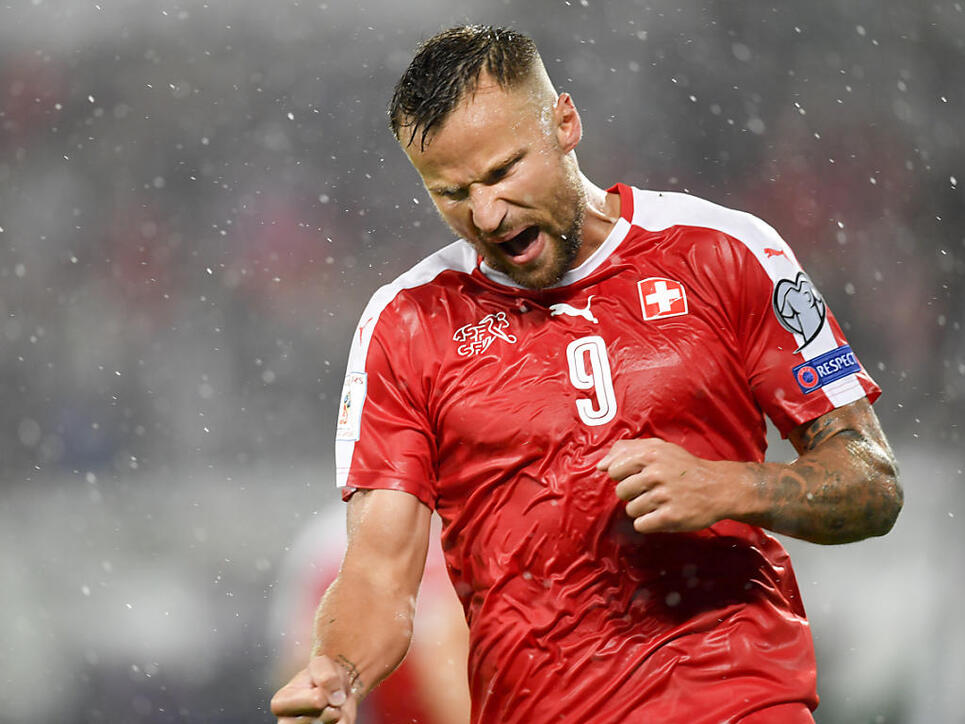 Traf im St. Galler Dauerregen in der WM-Qualifikation gegen Andorra zweimal: Haris Seferovic