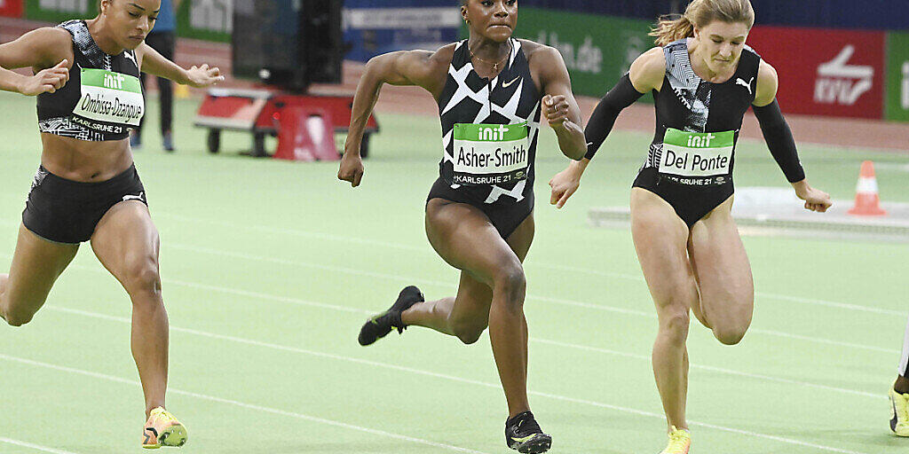 Ajla Del Ponte musste sich im Final von Düsseldorf nur der Britin Dina Asher-Smith geschlagen geben