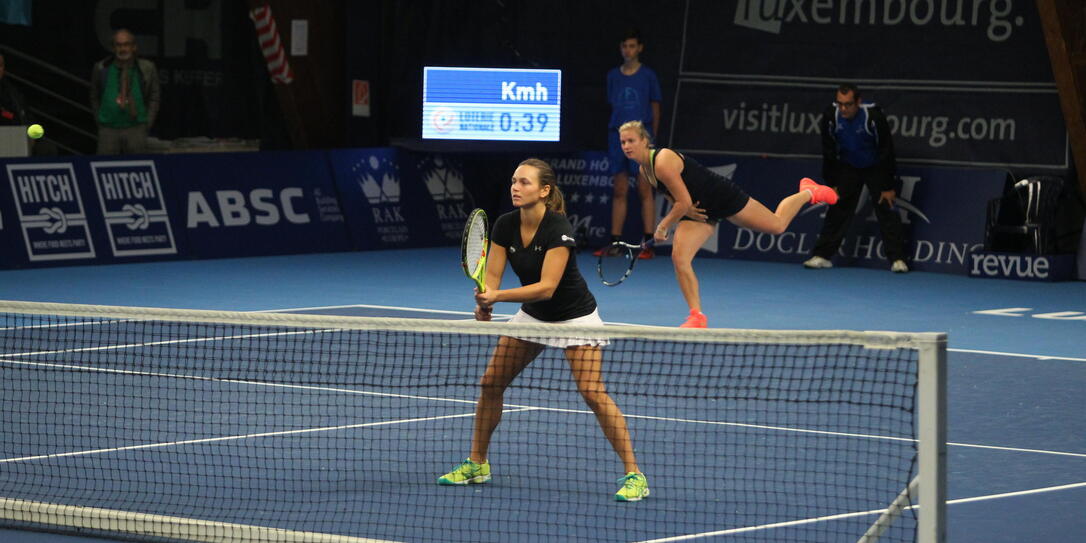 Stephanie Vogt steht in Luxemburg im Viertelfinale. Stephanie Vogt steht in Luxemburg im Viertelfinale.