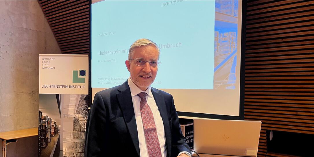 231019 Vortrag Liechtenstein im geopolitischen Umbruch - Georges Baur (Referent) 231019 Vortrag Liechtenstein im geopolitischen Umbruch - Georges Baur (Referent)