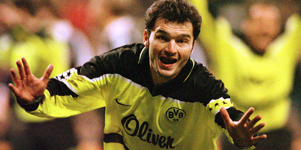 Im Trikot von Borussia Dortmund feierte Chapuisat seinen grössten Erfolg: 1997 wird er Champions-League-Sieger