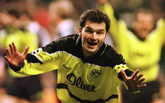 Im Trikot von Borussia Dortmund feierte Chapuisat seinen grössten Erfolg: 1997 wird er Champions-League-Sieger