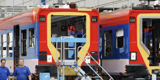 Montagehalle der Stadler Rail Group in Bussnang (Archiv)