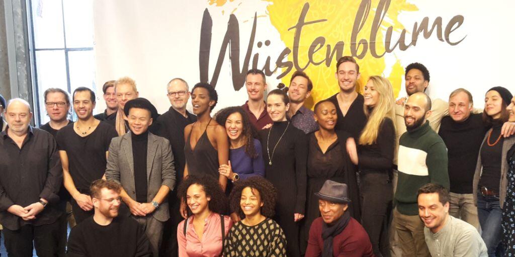Das Team der St. Galler Musical-Produktion "Wüstenblume": Die Proben für die Uraufführung am 22. Februar haben begonnen. Das Team der St. Galler Musical-Produktion "Wüstenblume": Die Proben für die Uraufführung am 22. Februar haben begonnen.