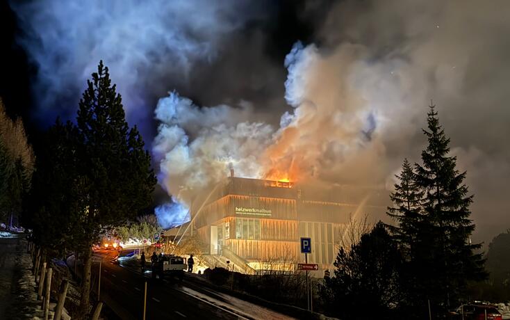 In Malbun brennt das Heizwerk.