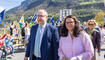 Feierlichkeiten zum Jubiläum bei der alten Rheinbrücke Vaduz–Sevelen