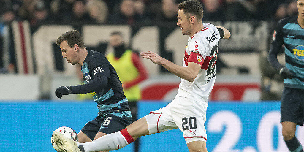 VfB-Captain Christian Gentner (Nummer 20) verliert seinen Vater unmittelbar nach dem Heimsieg gegen Hertha Berlin
