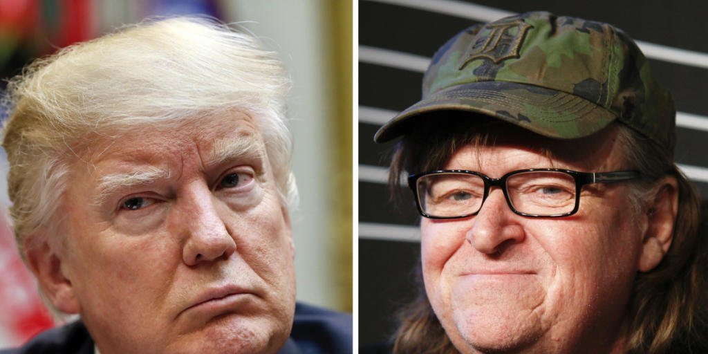 Der Filmemacher Michael Moore plant einen Dokumentarfilm über den neuen US-Präsidenten Donald Trump. (Archivbilder)