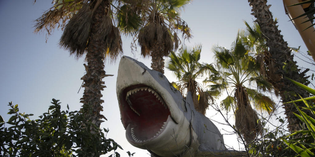 Weil sein Zuhause, der Schrottplatz Aadlen Brothers Auto Wrecking, geschlossen wurde, gelangte diese "Jaws"-Attrappe jetzt in den Besitz der Oscar-Academy (Archiv).