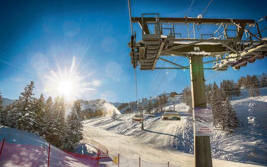 Winter im Skigebiet Malbun