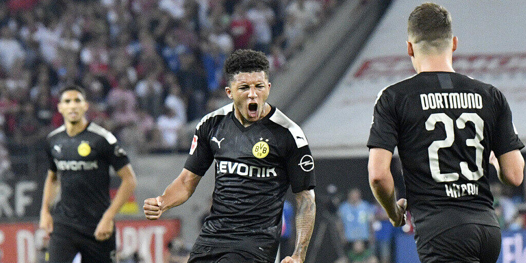BVB-Youngster Jadon Sancho steht mit seinem Weitschuss am Anfang der Dortmunder Wende