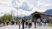 Feierlichkeiten zum Jubiläum bei der alten Rheinbrücke Vaduz–Sevelen