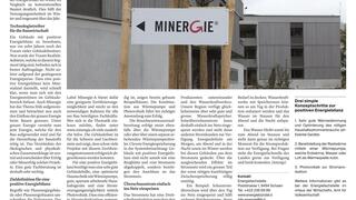 Nachhaltigkeit am Bau - Minergie A