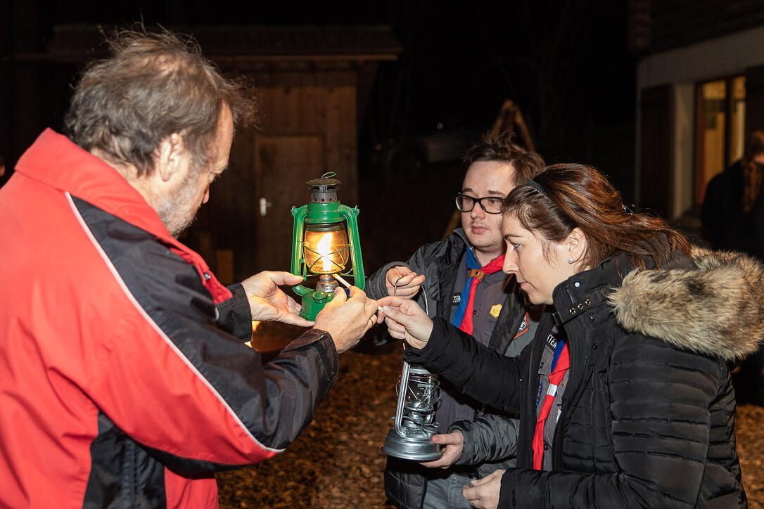 Friedenslicht Übergabe in Vaduz