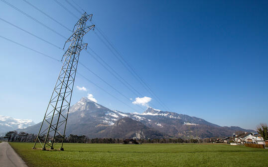Hochspannungsleitung in Balzers