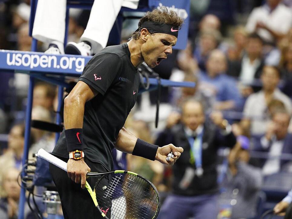Rafael Nadal zog mit famoser Leistung in den US-Open-Final ein - nach dem ersten Satz gewann er 18 der letzten 23 Games