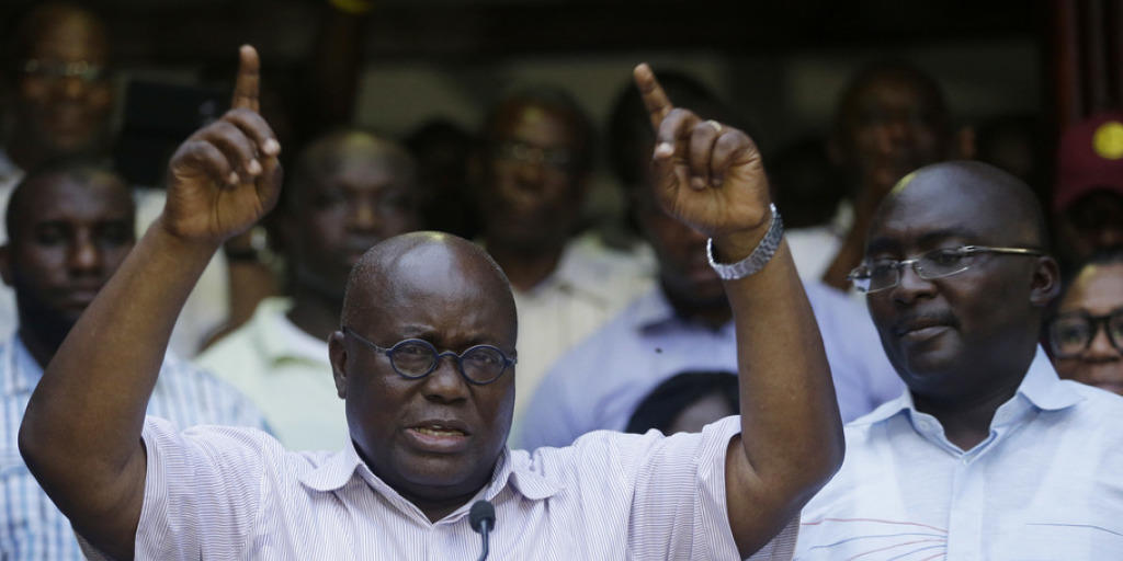 Gewinner der Wahl: Oppositionsführer Nana Akufo-Addo. Gewinner der Wahl: Oppositionsführer Nana Akufo-Addo.