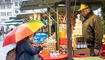 Weihnachtsmarkt in Feldkirch, Vorarlberg, Österreich.