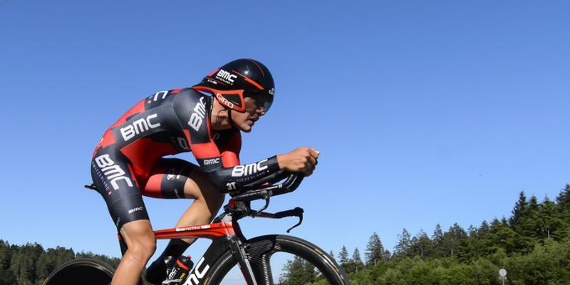 Silvan Dillier am Mittwoch auf dem Weg zu seinem &uuml;berlegenen Zeitfahr-Triumph