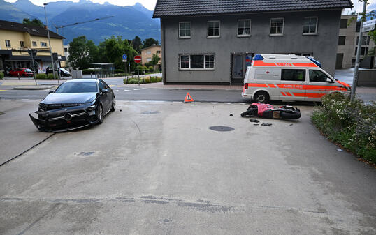 Verkehrsunfall in Schaan: Eine Person verletzt