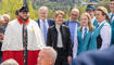 Feierlichkeiten zum Jubiläum bei der alten Rheinbrücke Vaduz–Sevelen