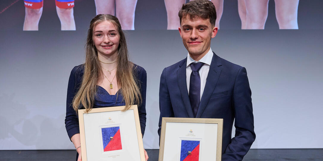 Die Sportler des Jahres 2025: Julia Weissenhofer (l.) und Felix Sprenger (r.).