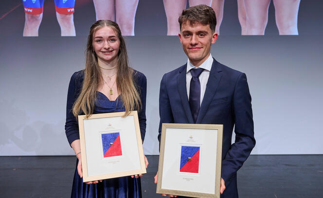 Die Sportler des Jahres 2025: Julia Weissenhofer (l.) und Felix Sprenger (r.).