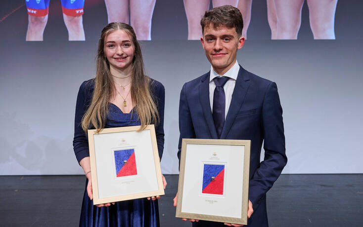 Die Sportler des Jahres 2025: Julia Weissenhofer (l.) und Felix Sprenger (r.).