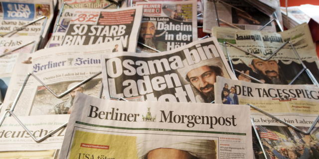 Verschiedene deutsche Zeitungen zur Zeit von Bin Ladens Tod