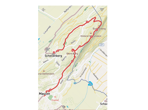 Liechtenstein-Weg Abschnitt Schellenberg-Mauren Liechtenstein-Weg Abschnitt Schellenberg-Mauren
