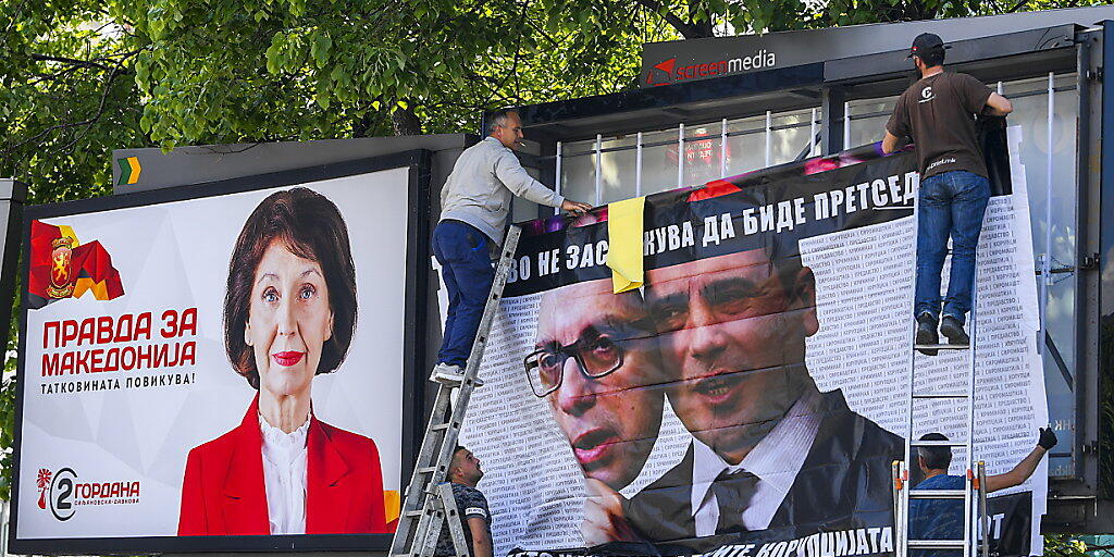Bei der Präsidentschaftswahl in Nordmazedonien am Sonntag konnte kein Kandidat die Mehrheit auf sich vereinen - daher kommt es nun Anfang Mai zu einer Stichwahl. (Archivbild)