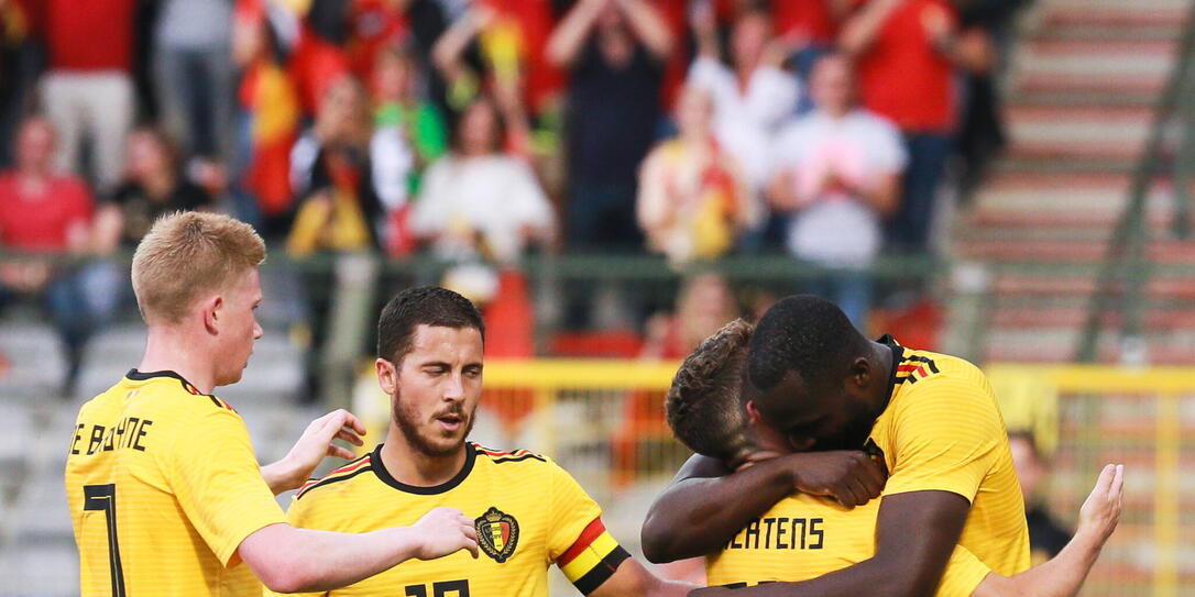Das belgische Starensemble 2018: (v. l.) Kevin De Bruyne, Eden Hazard, Dries Mertens und Romelu Lukaku.