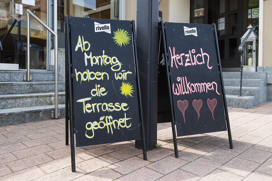 Offene Restaurant-Terrassen in Liechtenstein