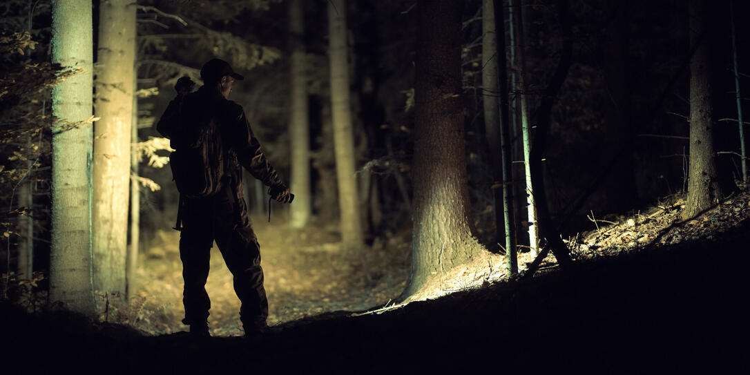 Search Crew with Powerful Flashlight