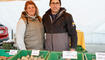 Werdenberger Bauernmarkt auf dem Marktplatz in Grabs., St. Gallen, Schweiz.
