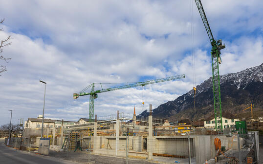 Baustelle in Schaan