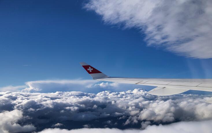 FLUGVERKEHR, SWISS AIRLINE, JET, FLUG, KABINE, FLUGZEUGKABINE,