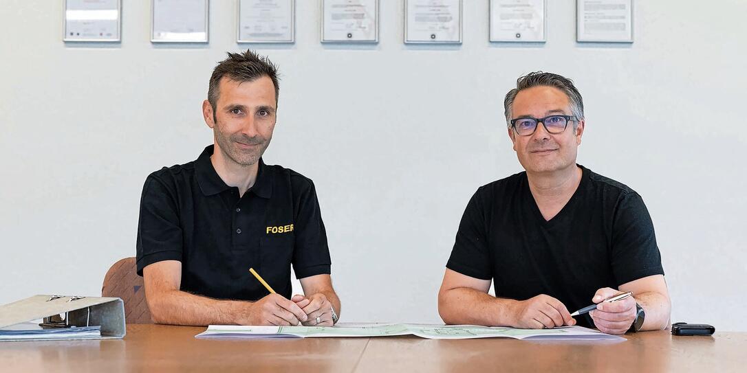 Publireportage Foser AG - Foto der Gesch&auml;ftsleitung Beat Foser und Marcel Ende