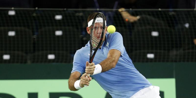 Juan Martin Del Potro geriet am Schluss nicht mehr in Schieflage und schafft den 1:1-Ausgleich