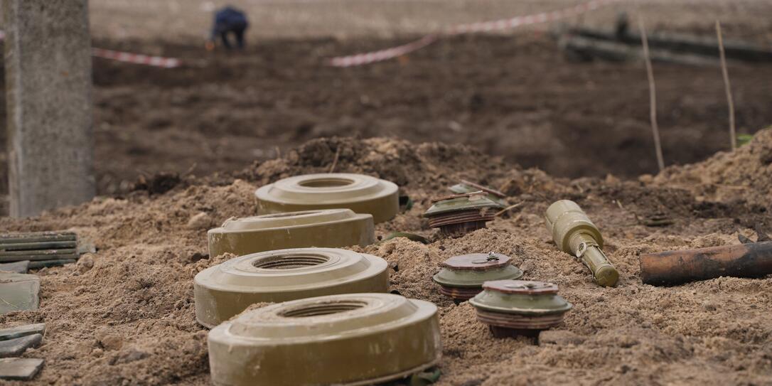 Demining by troops of the territory