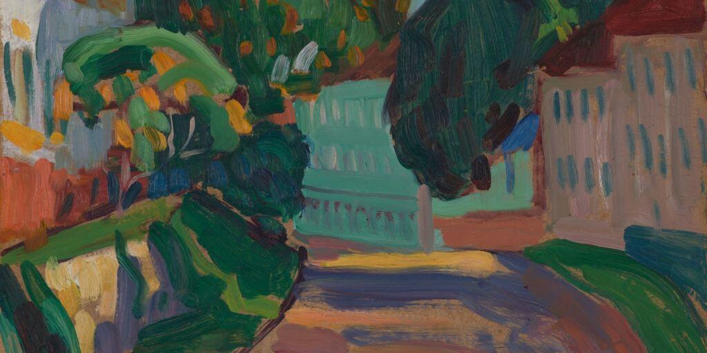 Das Kunstmuseum Basel hat das 1908 entstandene Gemälde "Griesbräu. Obere Hauptstrasse in Murnau" der deutschen Expressionistin Gabriele Münter aus einer Schweizer Privatsammlung erworben.