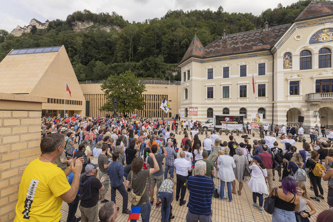 Corona Demo in Vaduz