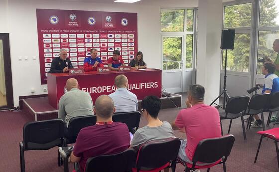 Pressekonferenz der Liechtensteiner Nati vor Bosnien Spiel