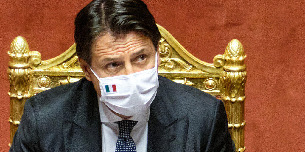 Giuseppe Conte, Premierminister von Italien, spricht bei einer Senatssitzung. Foto: Mauro Scrobogna/LaPresse via ZUMA Press/dpa