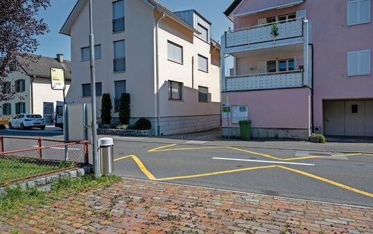 Die Haltestelle &laquo;Br&uuml;ckle&raquo; in Balzers