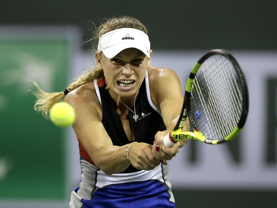 Mühte sich in Indian Wells vergeblich: Caroline Wozniacki scheiterte an der jungen Russin Daria Kasatkina